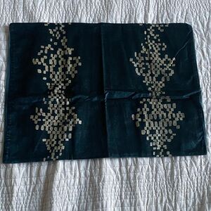 West Elm Lush Luster Trellis Teal Pillow Sham